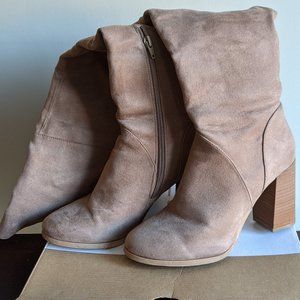 Over the Knee Boots, beige, US.8.5, Call it Spring
